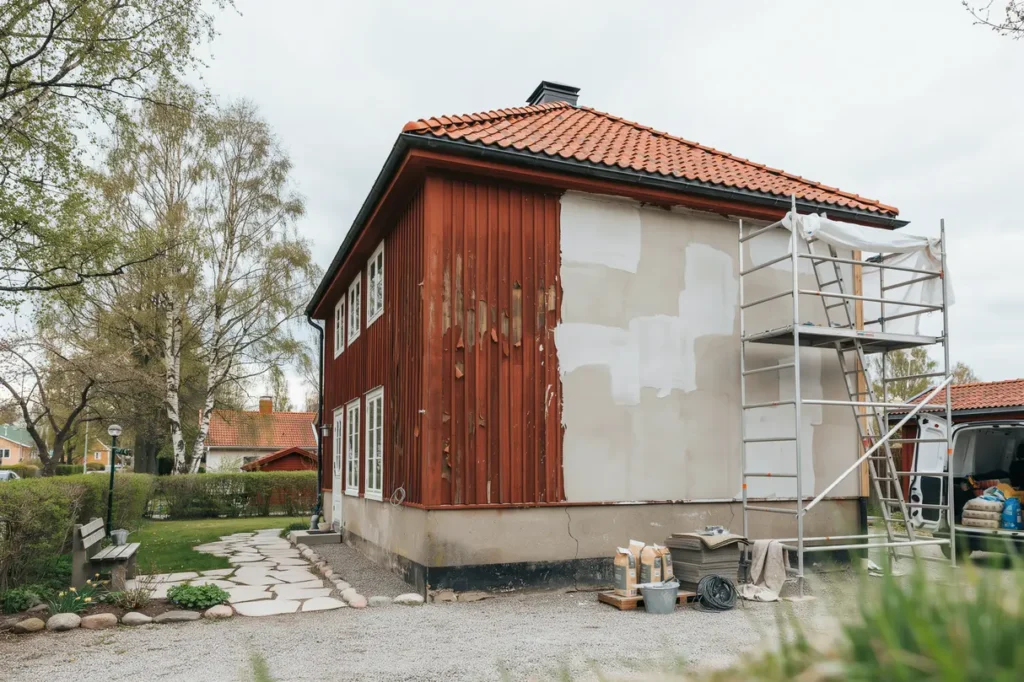 fasadrenovering p villa putsa m la eller byta panel guide till r tt val och kostnad